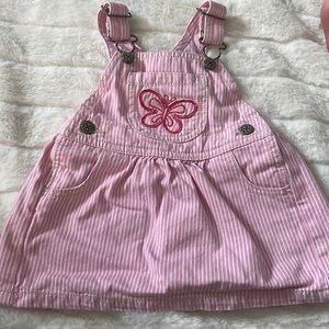 Vintage oshkosh pink overall dress